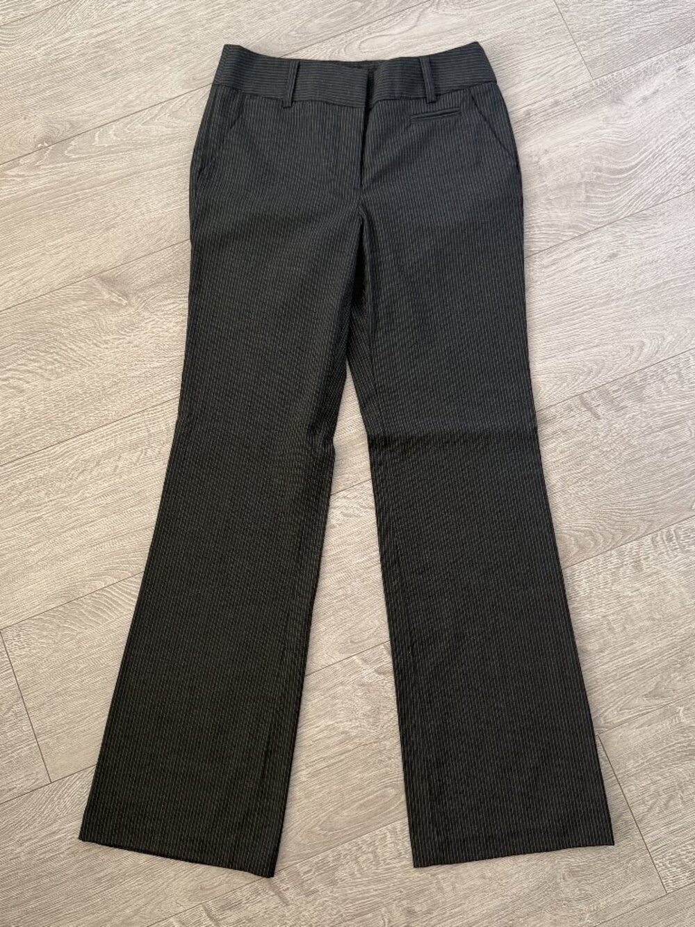Dalia Collection Black Pinstripe Bootcut Dress Pants Size 2